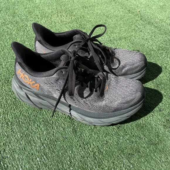 HOKA CLIFTON 8, Size 9.5 WOMEN'S SHOES CHARCOAL GRAY - Picture 1 of 9
